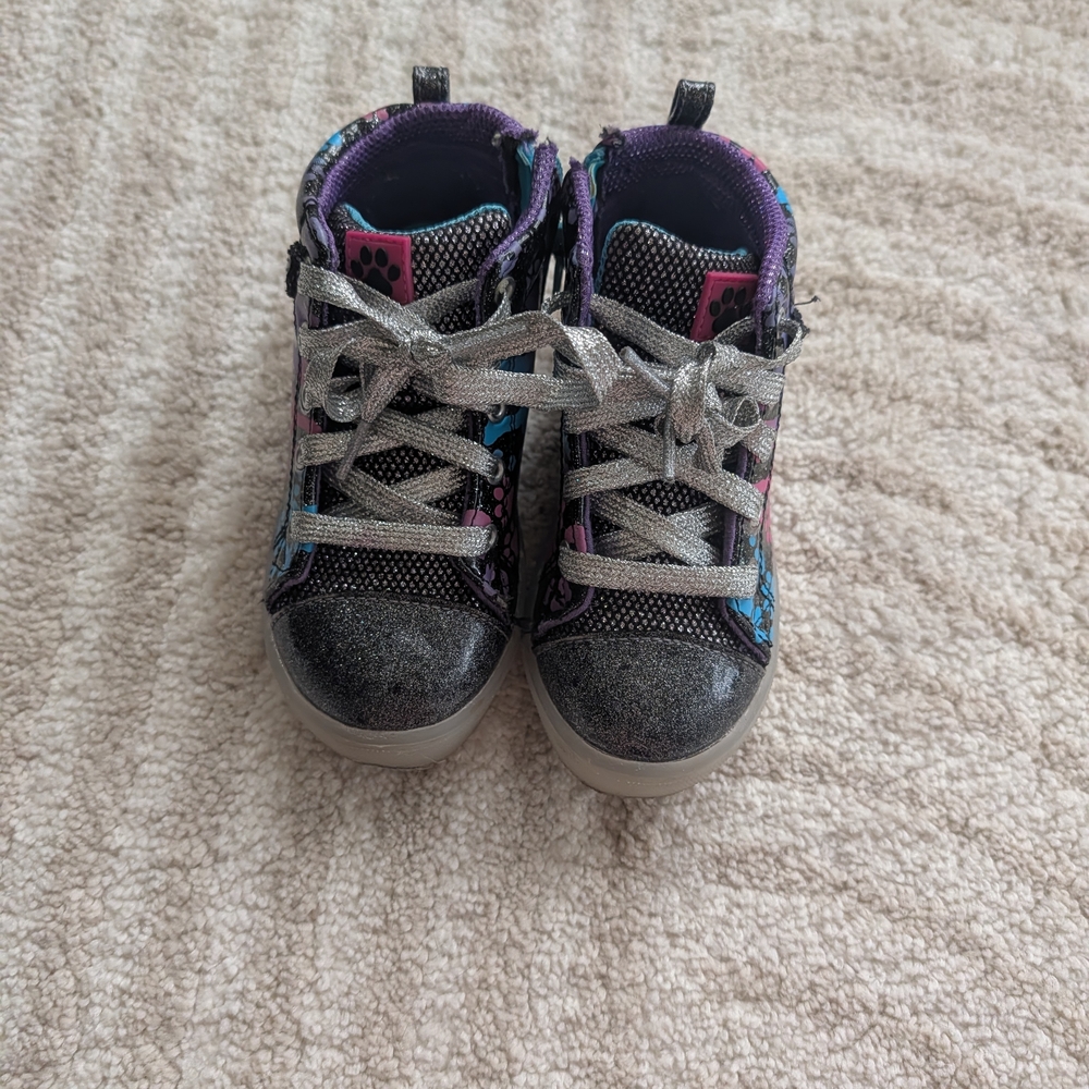 Kids Glitter High-Top Sneakers